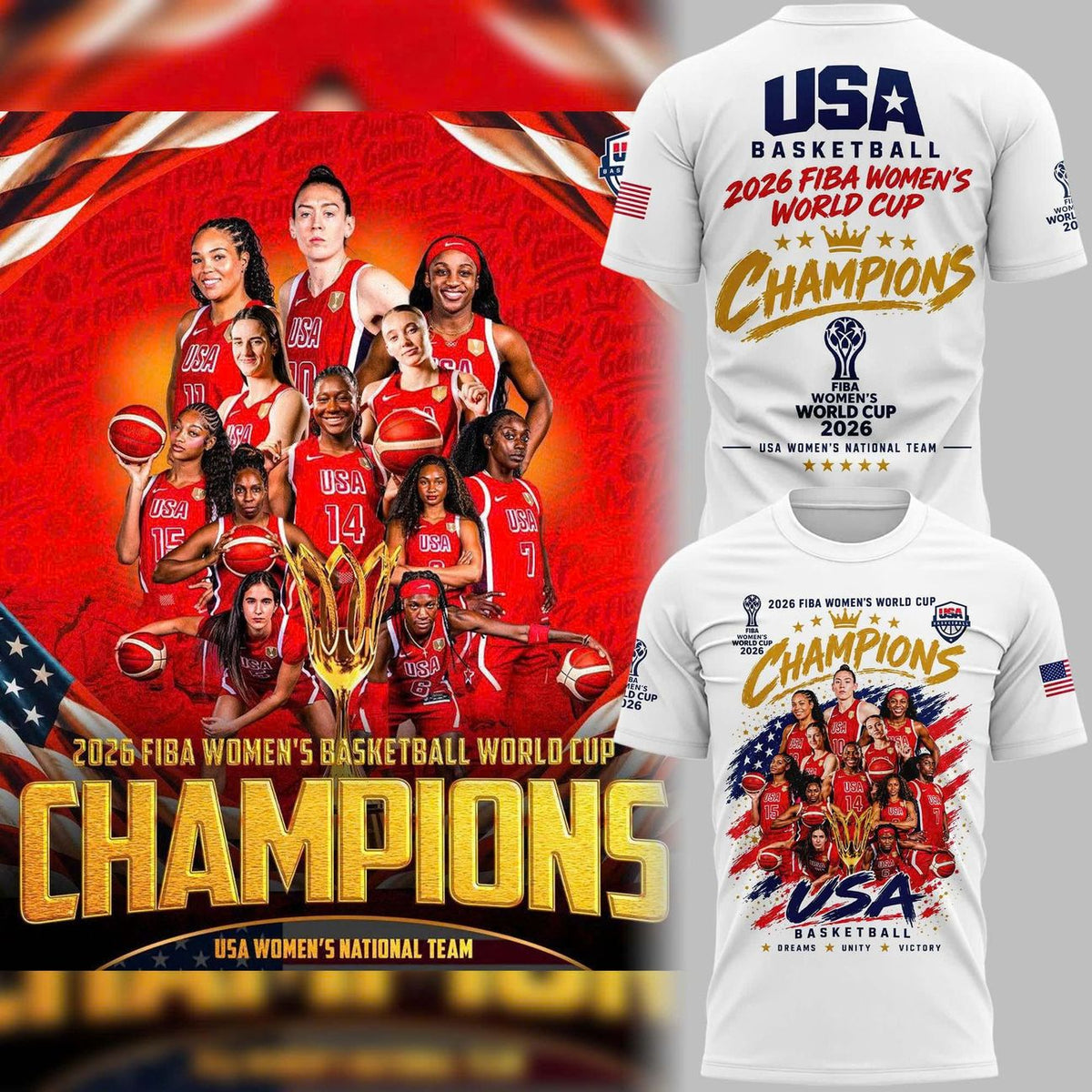 2026 FIBA WOMEN’S WORLD CUP CHAMPIONS T-Shirt