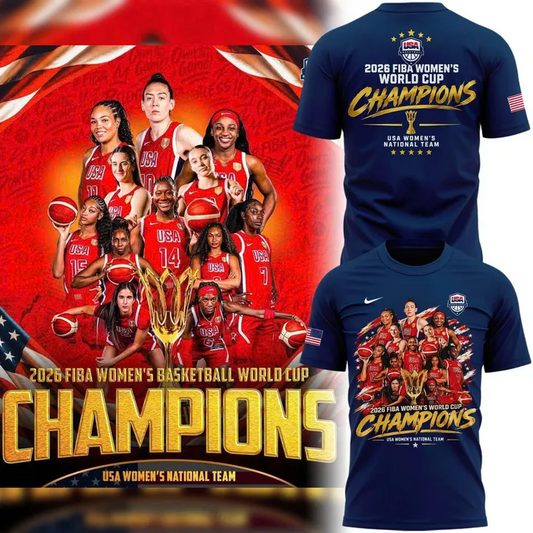 10.USA Basketball 2026 FIBA WOMEN’S WORLD CUP CHAMPIONS T-shirt
