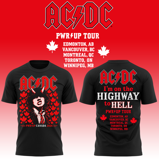 AC/DC Highway to Hell PWR UP Tour 2026 Limited Edition T-Shirt