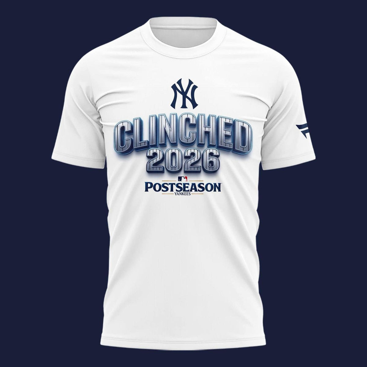 New York Yankees Fanatic White 2026 Postseason T-shirt