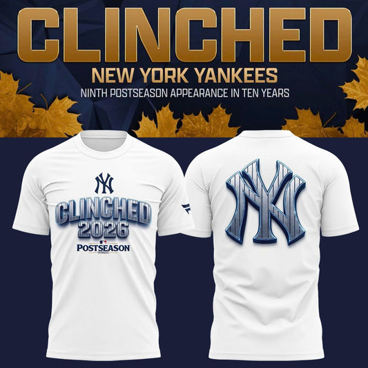New York Yankees Fanatic White 2026 Postseason T-shirt