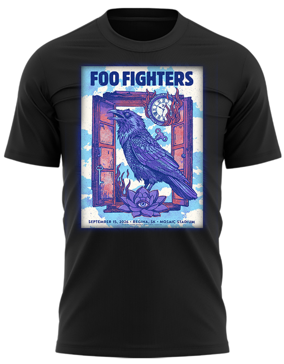 Foo Fighters Mosaic Stadium Regina 2026 Tour T-Shirt