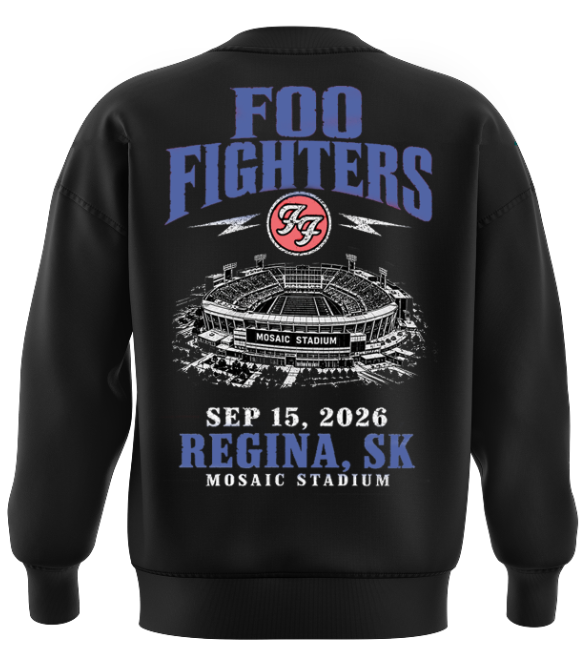 Foo Fighters Mosaic Stadium Regina 2026 Tour sweat