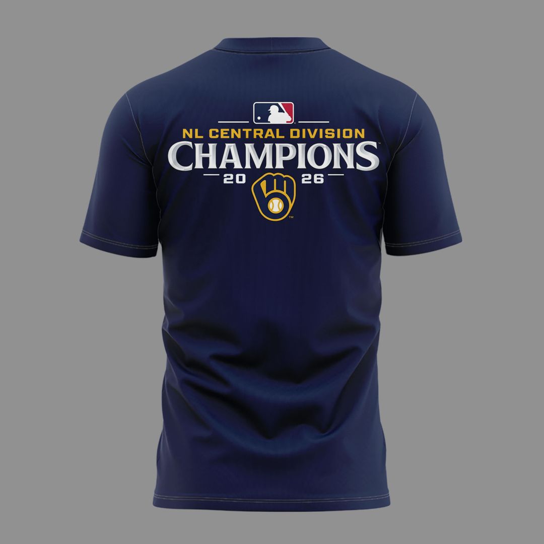 01. Milwaukee Brewers The FIRST 4-Peat in NL Central History 🏆🏆🏆🏆 Win Our Way 2026 T-Shirt