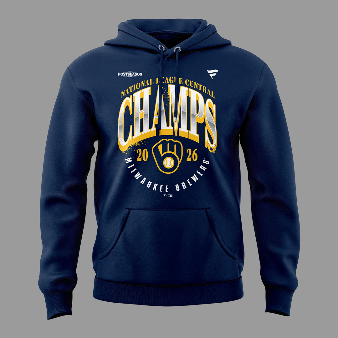 Milwaukee Brewers Fanatics 2026 NL Central Division Champions Locker Room Hoodie - Navy