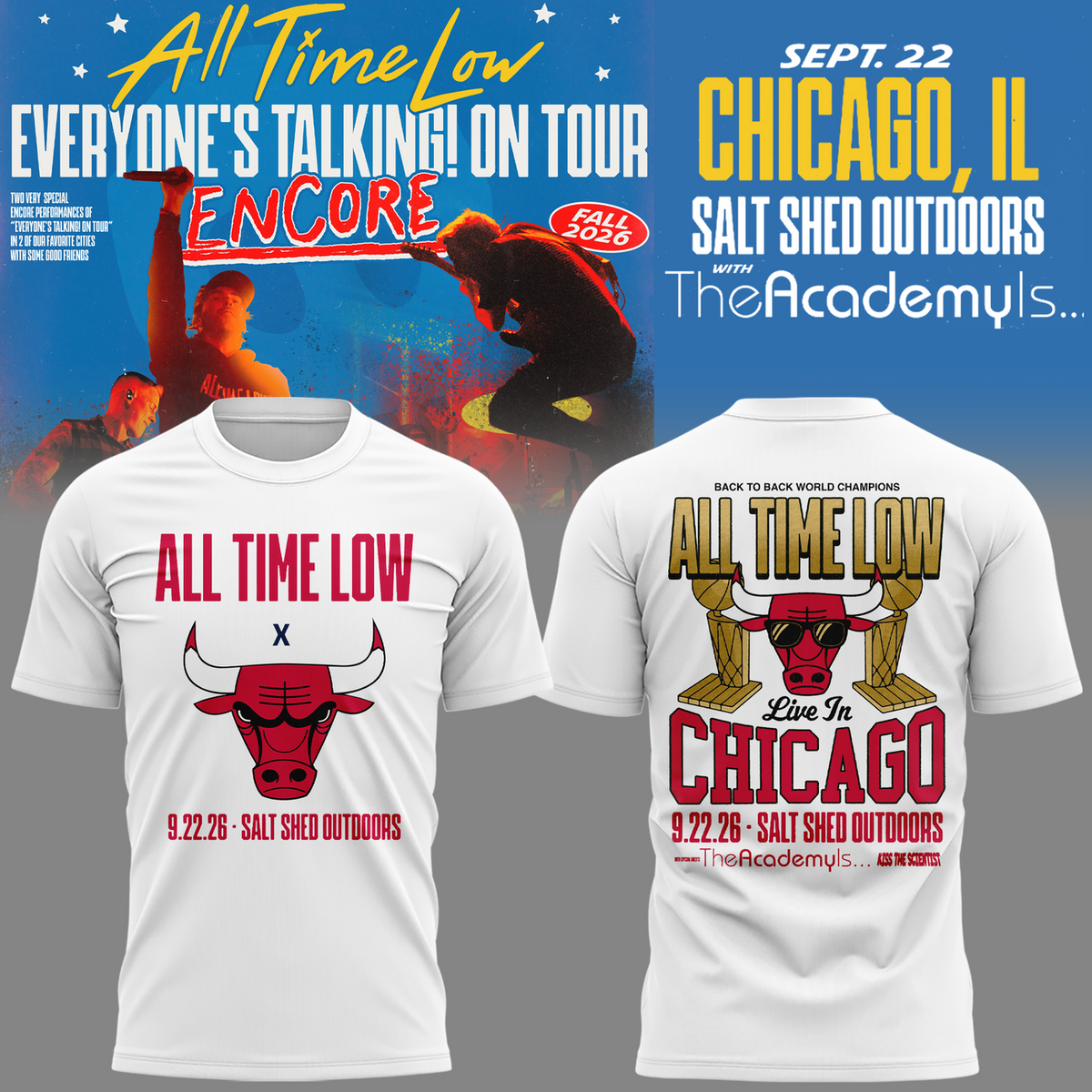 01.ALL TIME LOW LIVE IN CHICAGO 2026 T-SHIRT