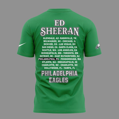 01. Ed Sheeran - Loop Tour 2026 x Philadelphia Eagles T-Shirt