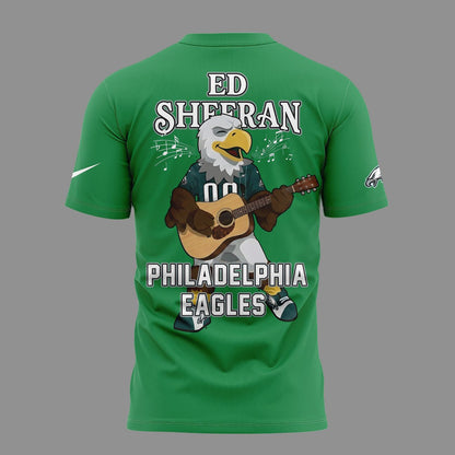 12. Green Shirt Ed Sheeran - Loop Tour 2026 x Philadelphia Eagles T-Shirt