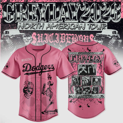 $uicideboy$ Greyday 2026 – North American Tour Baseball Team Jersey