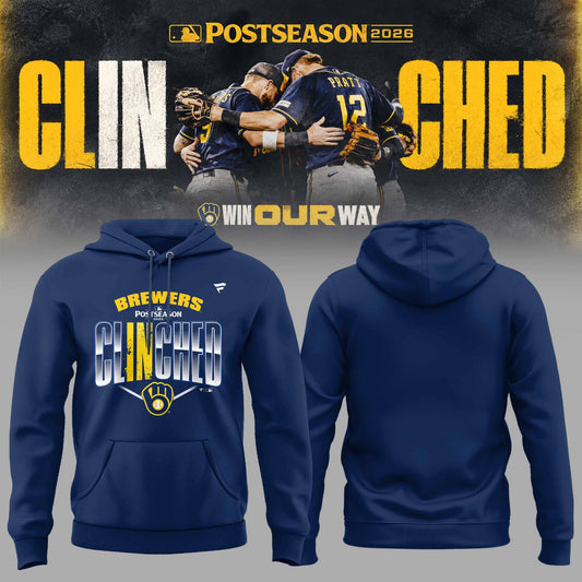 . Milwaukee Brewers Postseason 2026 3D All-Over Print Graphic Hoodie V2
