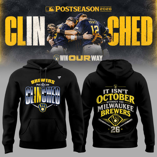 . Milwaukee Brewers Postseason 2026 3D All-Over Print Graphic Hoodie V8