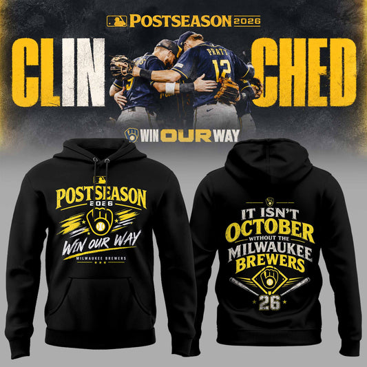 . Milwaukee Brewers Postseason 2026 3D All-Over Print Graphic Hoodie V7