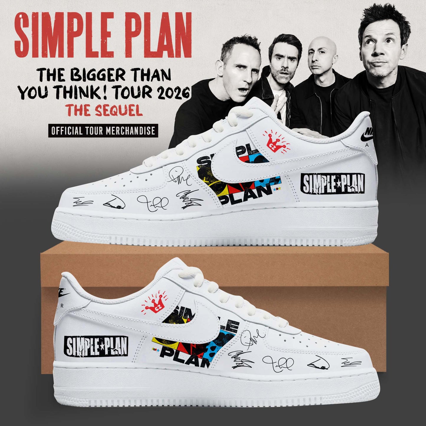The Bigger Than You Think Tour 2026 Premium 3D Graphic Sneakers – Retro Edition