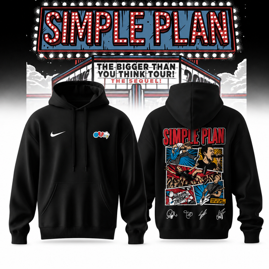 ,Simple Plan " The Bigger Than You Think! Tour " Signature Limited Edition - Hoodie