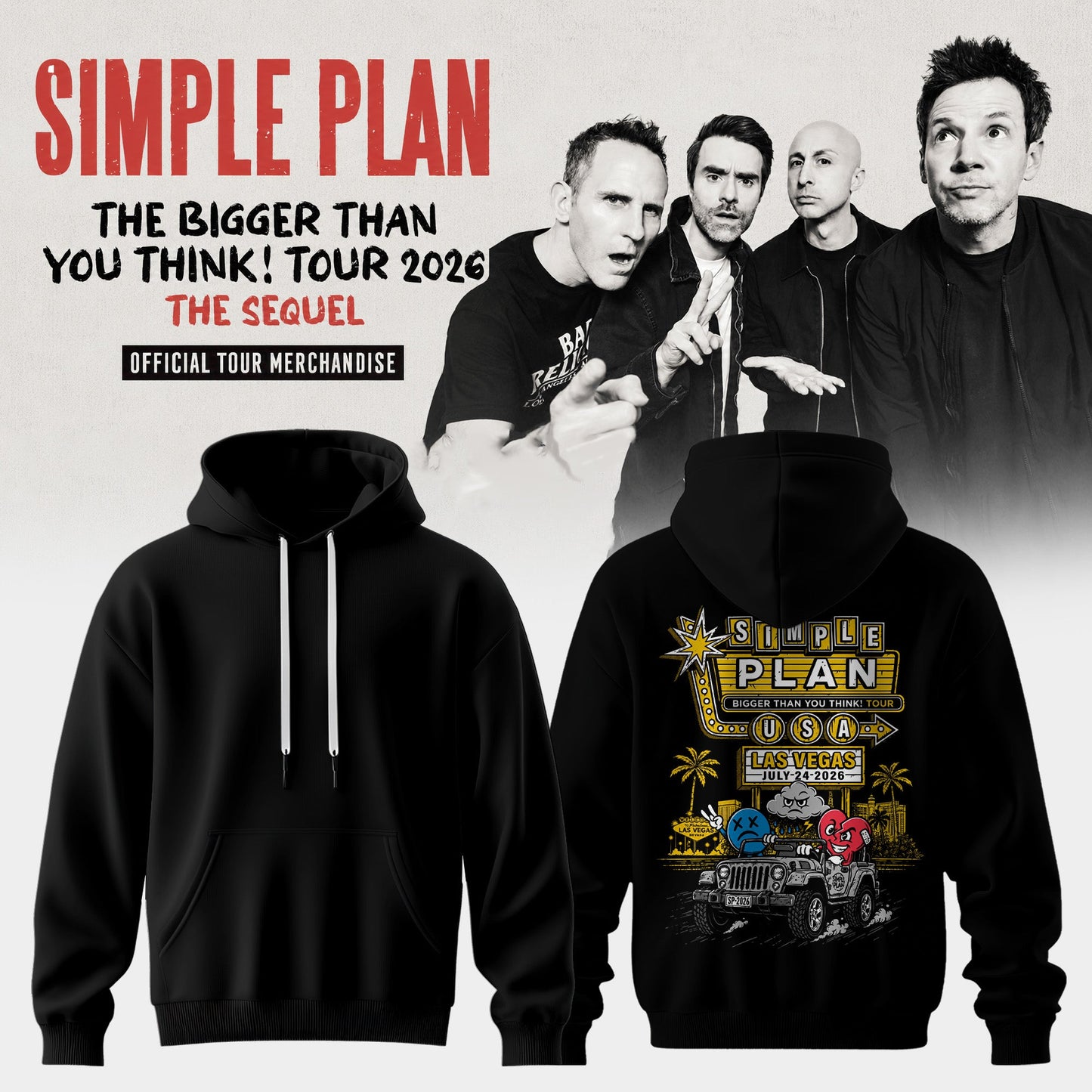 The Bigger Than You Think Tour 2026 Classic 3D Graphic Tee – Pop Punk Rock