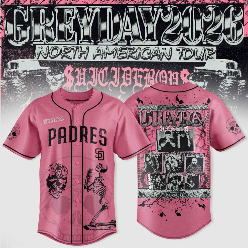 $uicideboy$ Greyday 2026 – North American Tour Baseball Team Jersey