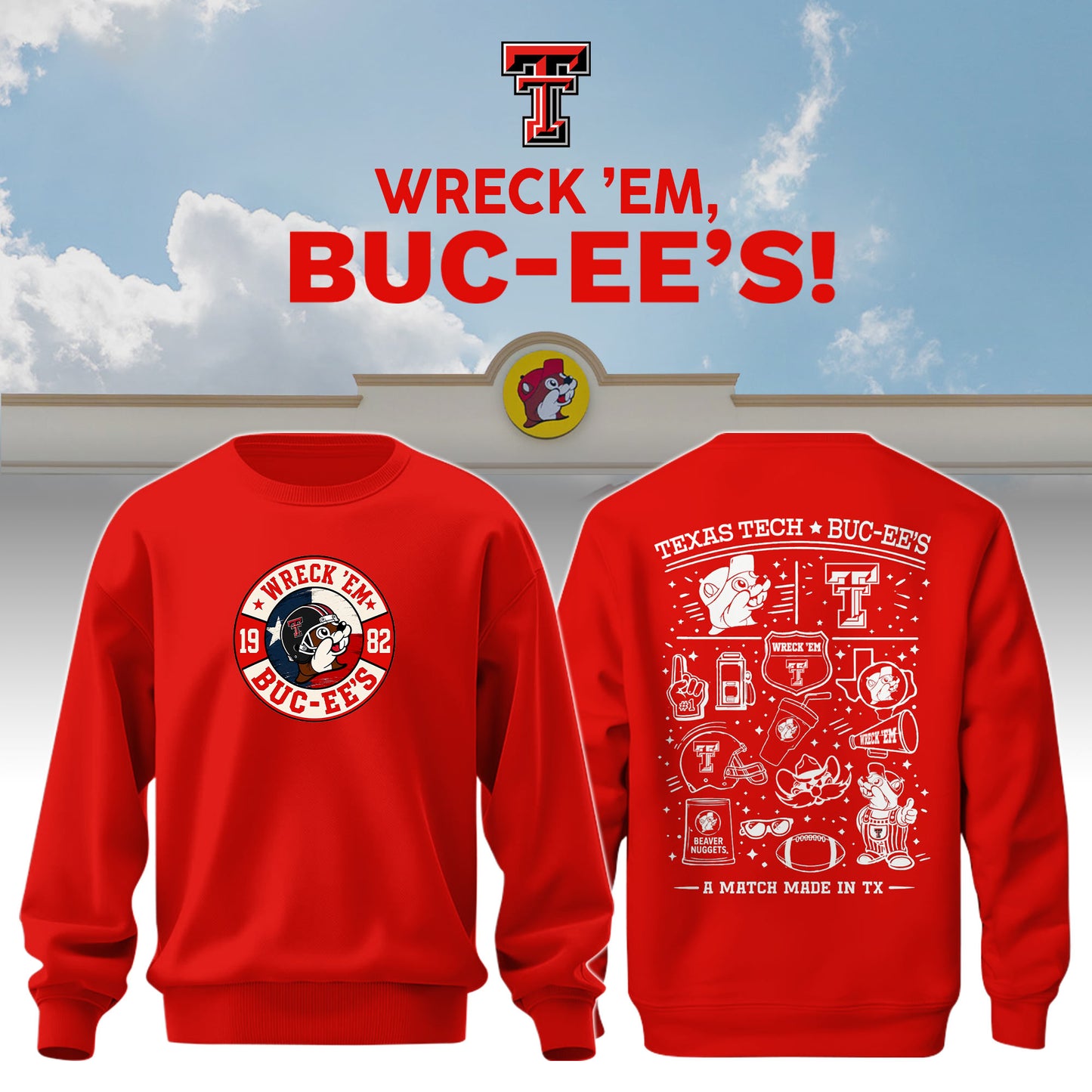 Texas Tech x Buc-ee’s Wreck ’Em Sweatshirt #6