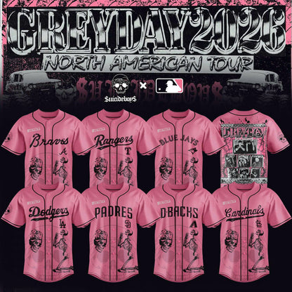 $uicideboy$ Greyday 2026 – North American Tour Baseball Team Jersey