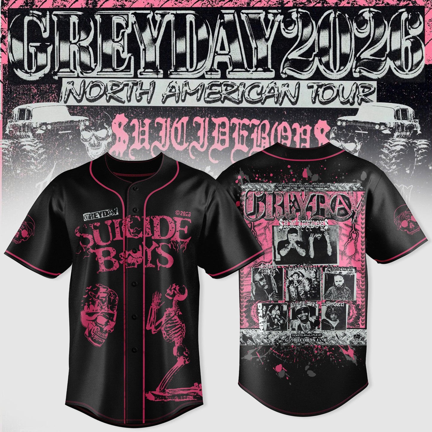 _$uicideboy$ Greyday 2026 – North American Tour Jersey