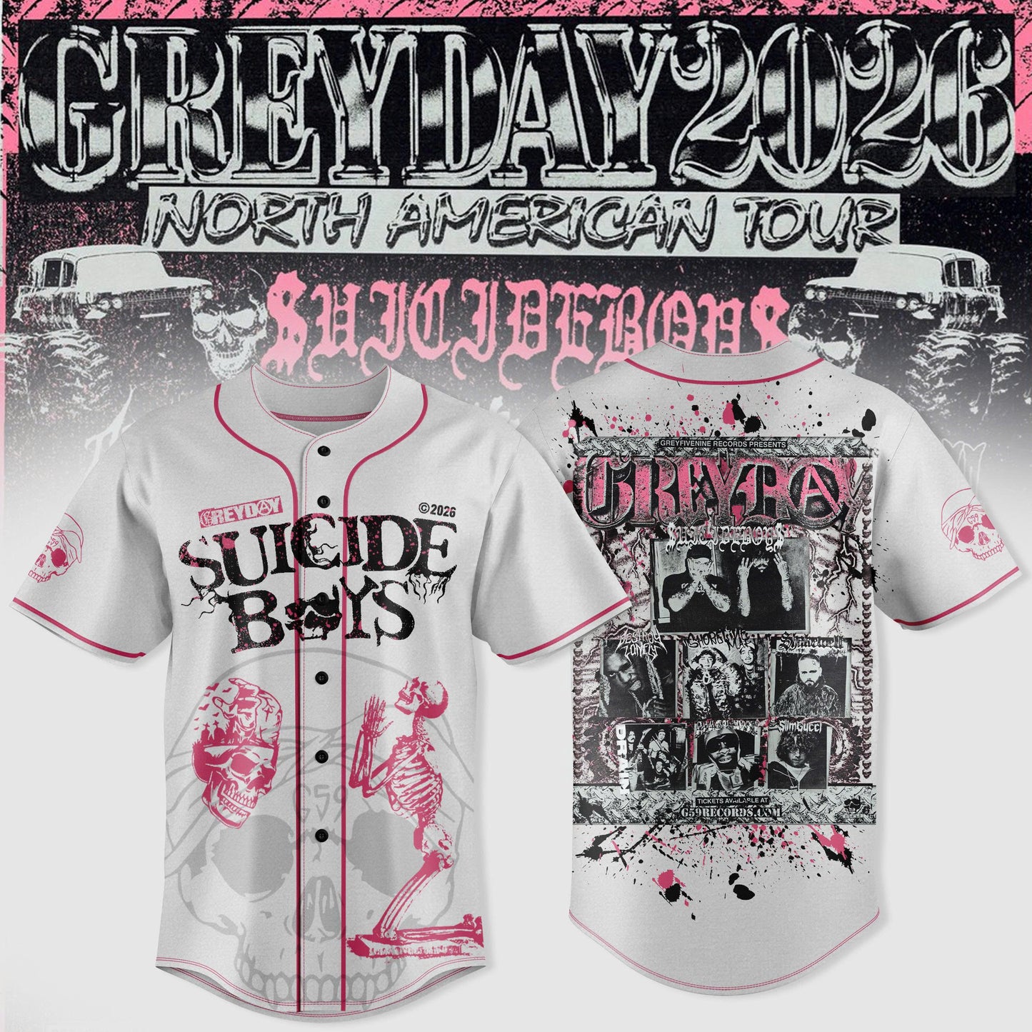 $uicideboy$ Greyday 2026 – North American Tour Jersey