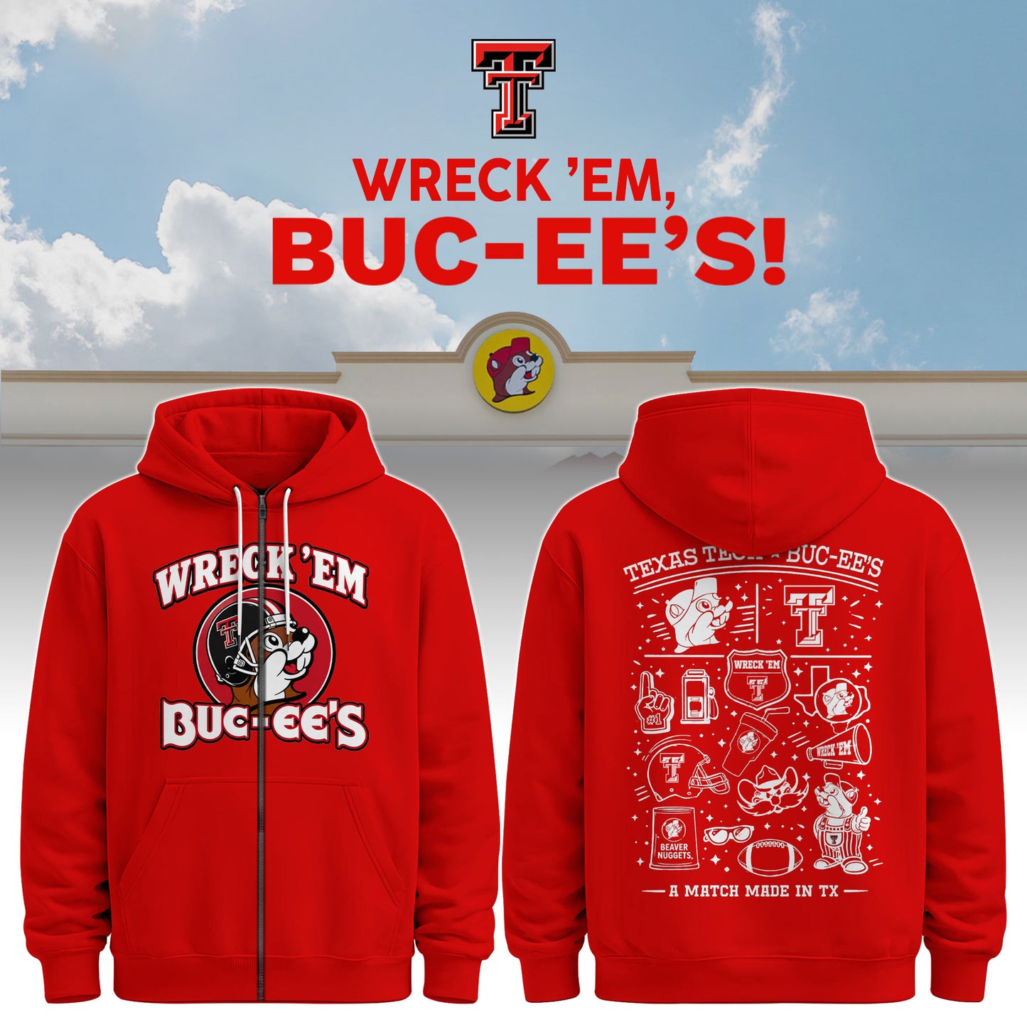 Texas Tech x Buc-ee’s Wreck ’Em Zip Hoodie #4