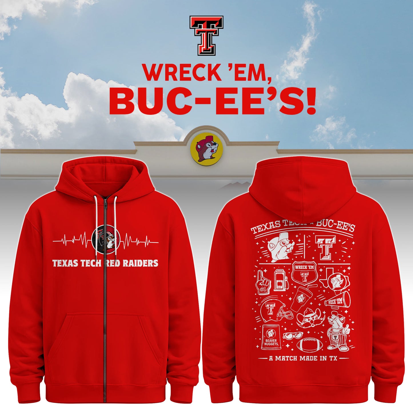 Texas Tech x Buc-ee’s Wreck ’Em Zip Hoodie #5